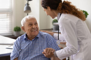 Doctor with elderly patient