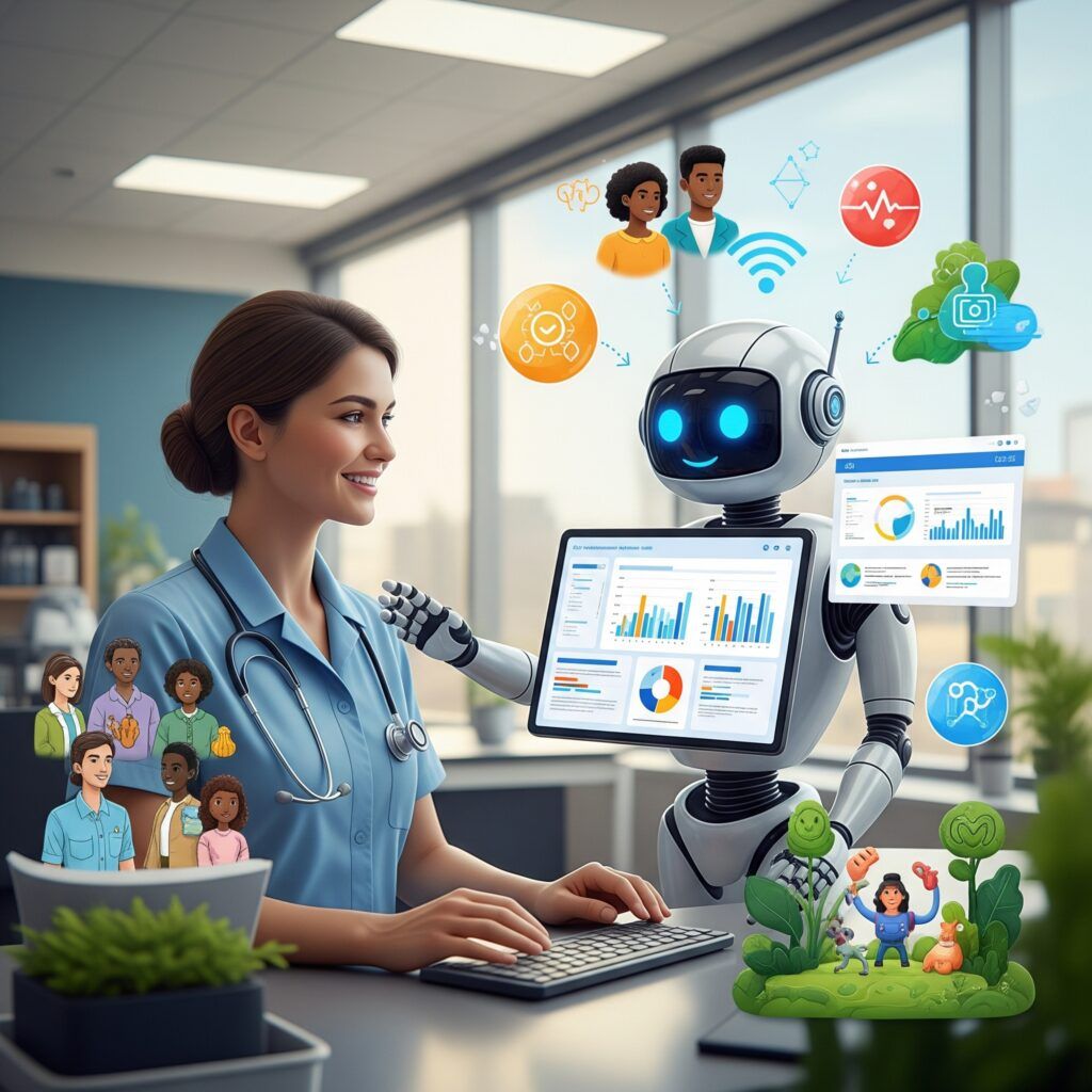 Gemini generated image of AI for public health grants