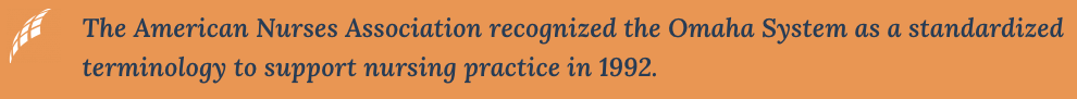 The American Nurses Association recognized the Omaha System as a standardized terminology to support nursing practice in 1992.