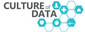 Culture of Data logo with hexagons showing a heart, a person and an apple