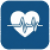 Icon of a heart with a pulse